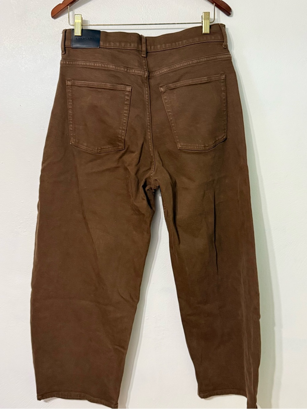 Everlane The Way-High® Curve Jean Brown Barrel-Leg High-Rise Jeans 30R - Picture 6 of 9